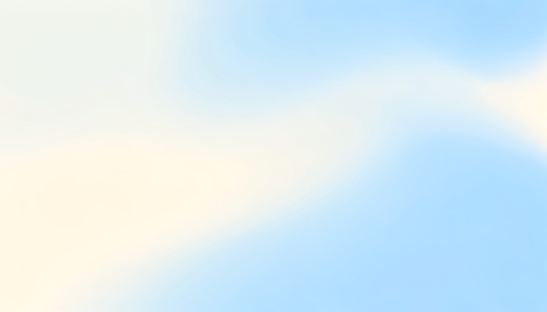 A soft, warm abstract gradient blending pale cream into gentle sky blue, with no figures or objects, evoking openness and calm.